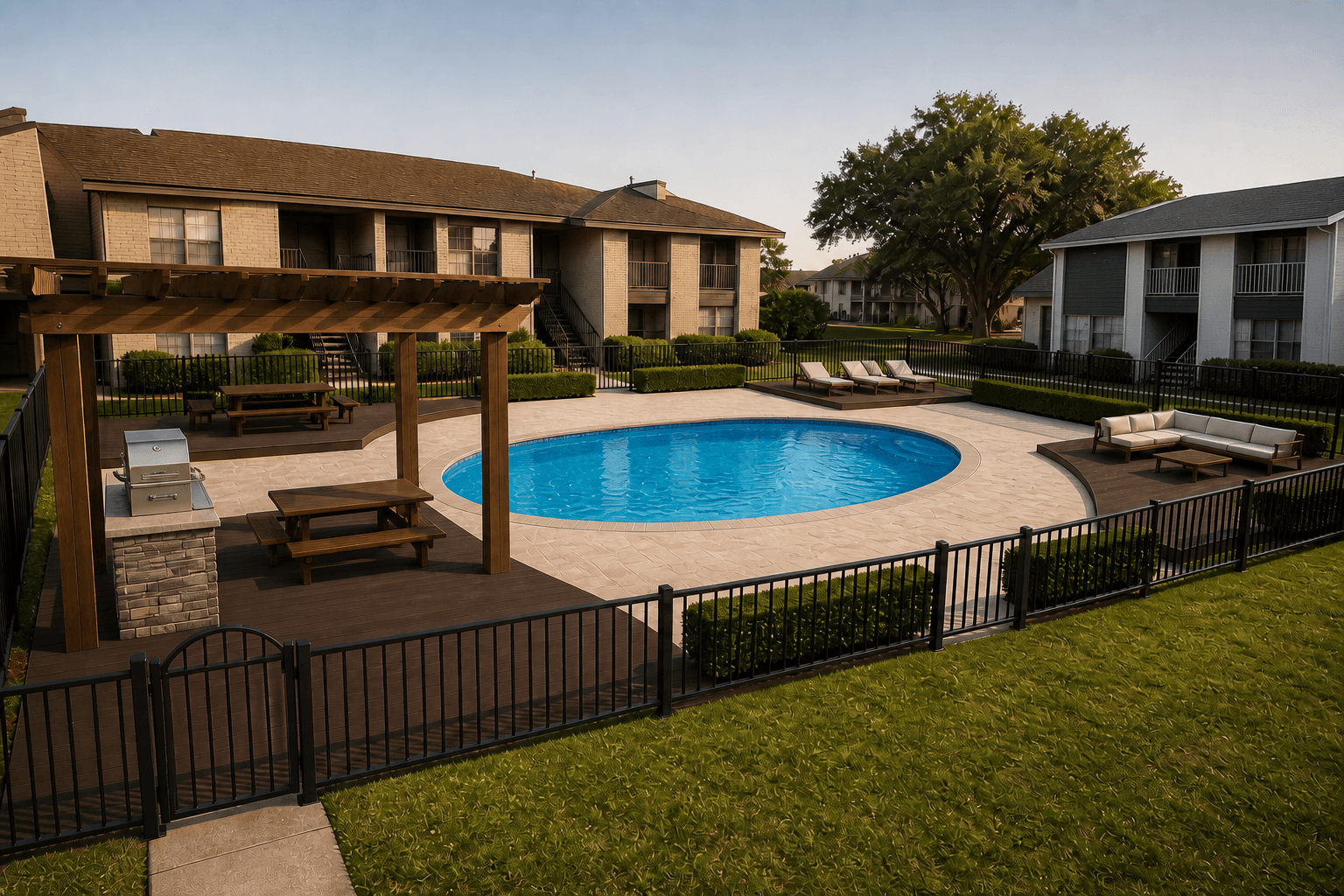 Approved conceptual visualization of the planned Bay Island pool renewal